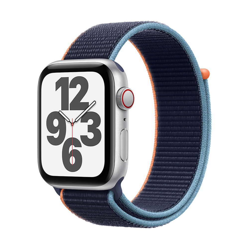 Apple Watch SE 44mm Silver Navy Loop