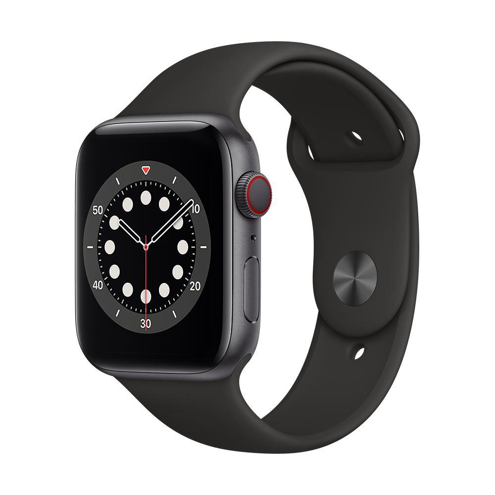 Apple Watch S6 44mm Space Grey Black Band